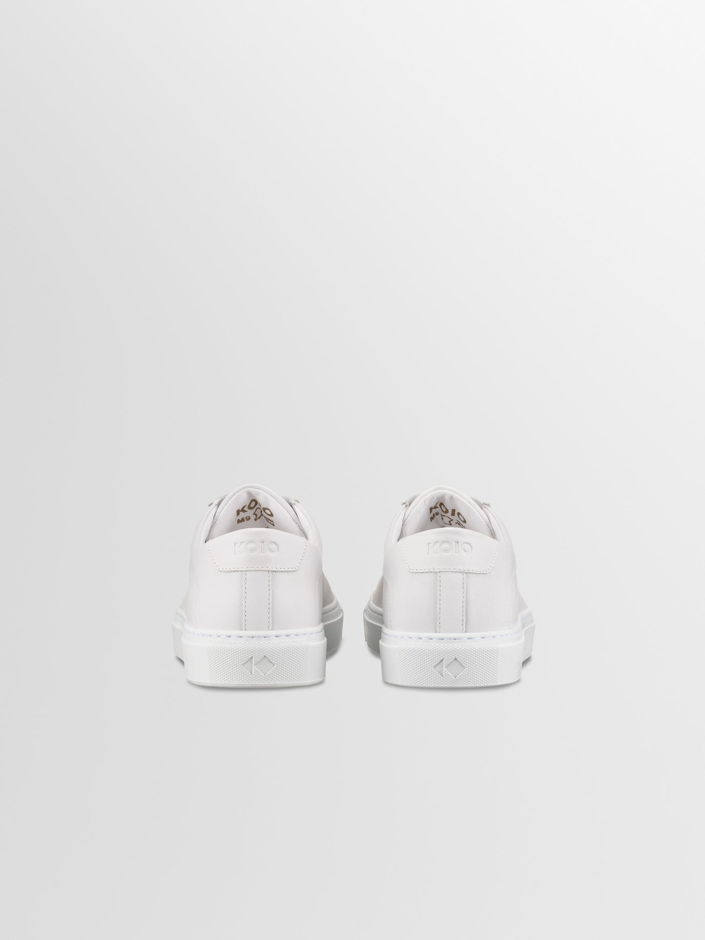Capri Leather Sneaker in Triple White Rose Anvil