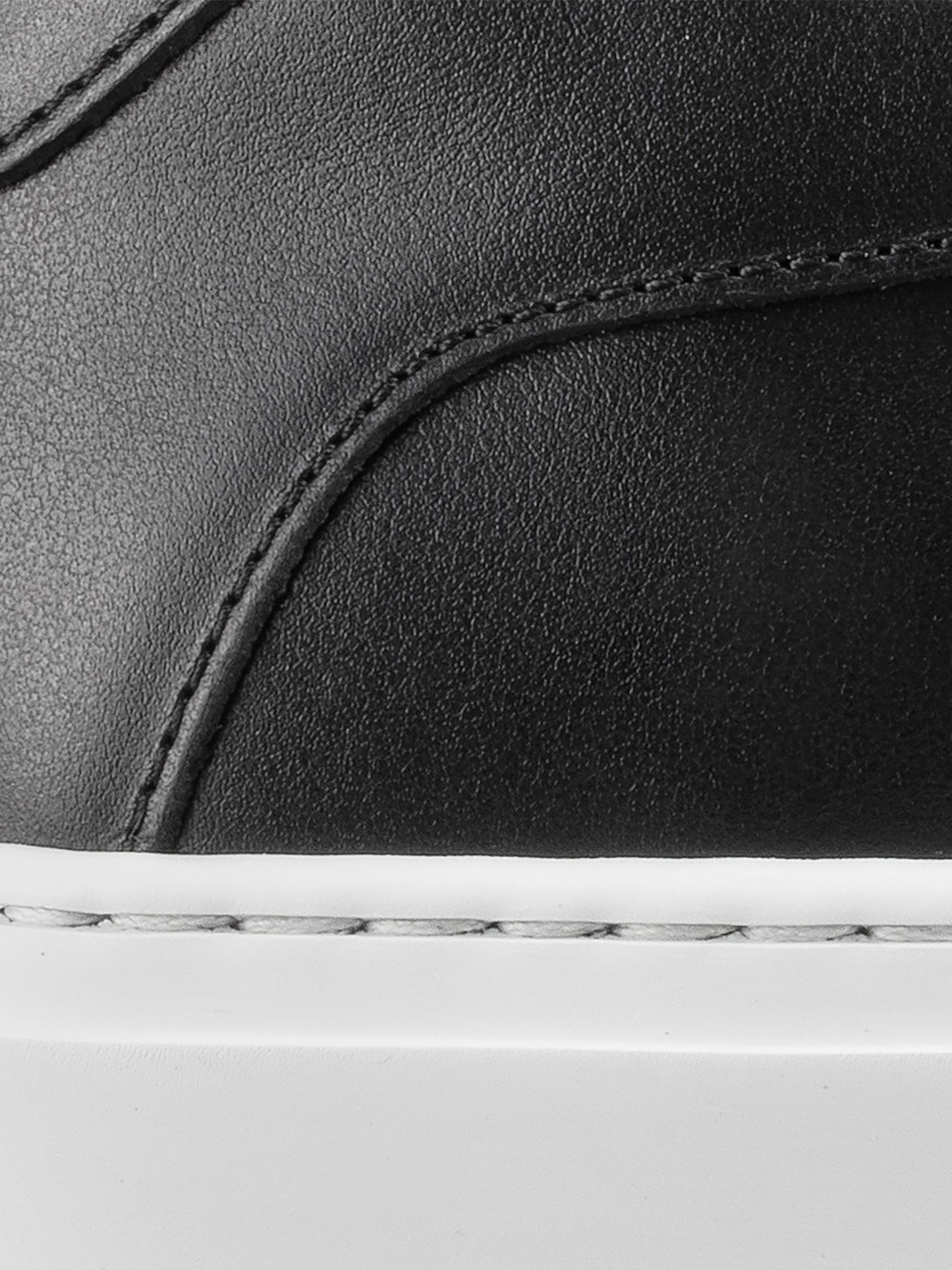 Capri Leather Sneaker in Onyx