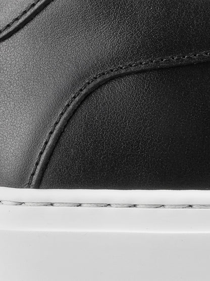 Capri Leather Sneaker in Onyx