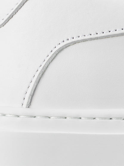 Capri Leather Sneaker in Triple White Wide Fit