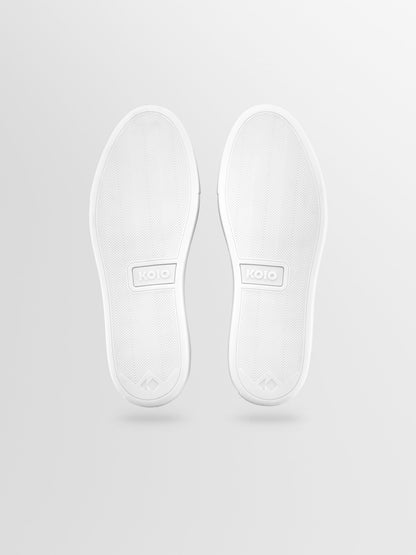 Capri Leather Sneaker in Triple White Wide Fit