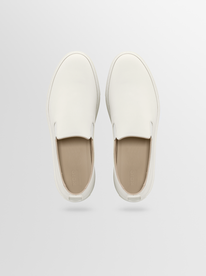 Garda Leather Sneaker in Antique White