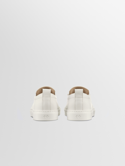 Garda Leather Sneaker in Antique White