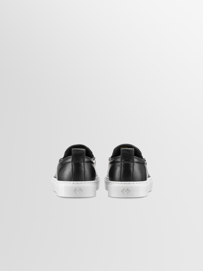 Garda Leather Sneaker in Onyx