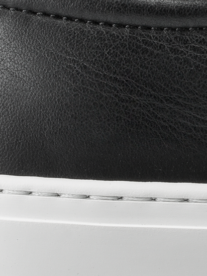 Garda Leather Sneaker in Onyx