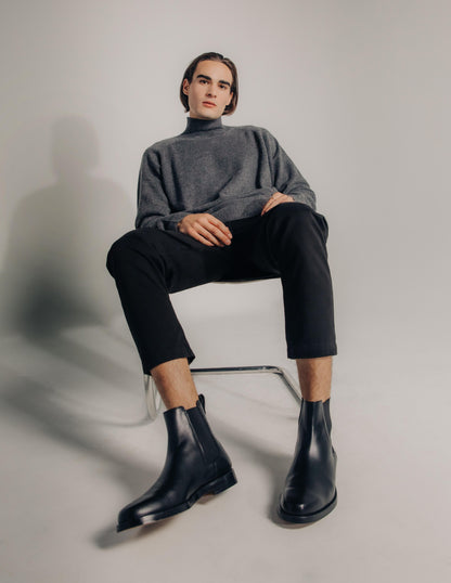 Trento Leather Boot in Black