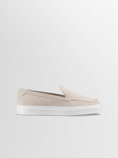 Lido Suede Loafer in Ivory