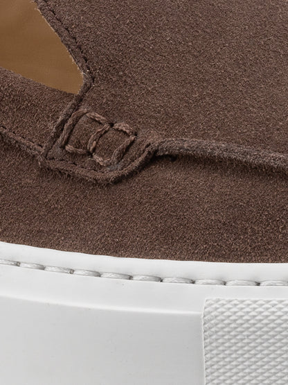 Lido Suede Loafer in Walnut