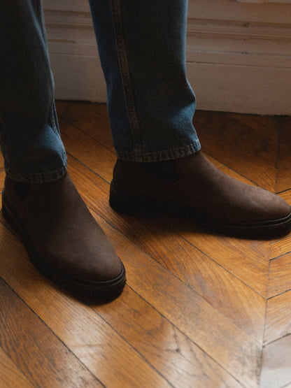 Fermo Nubuck Boot in Chocolate