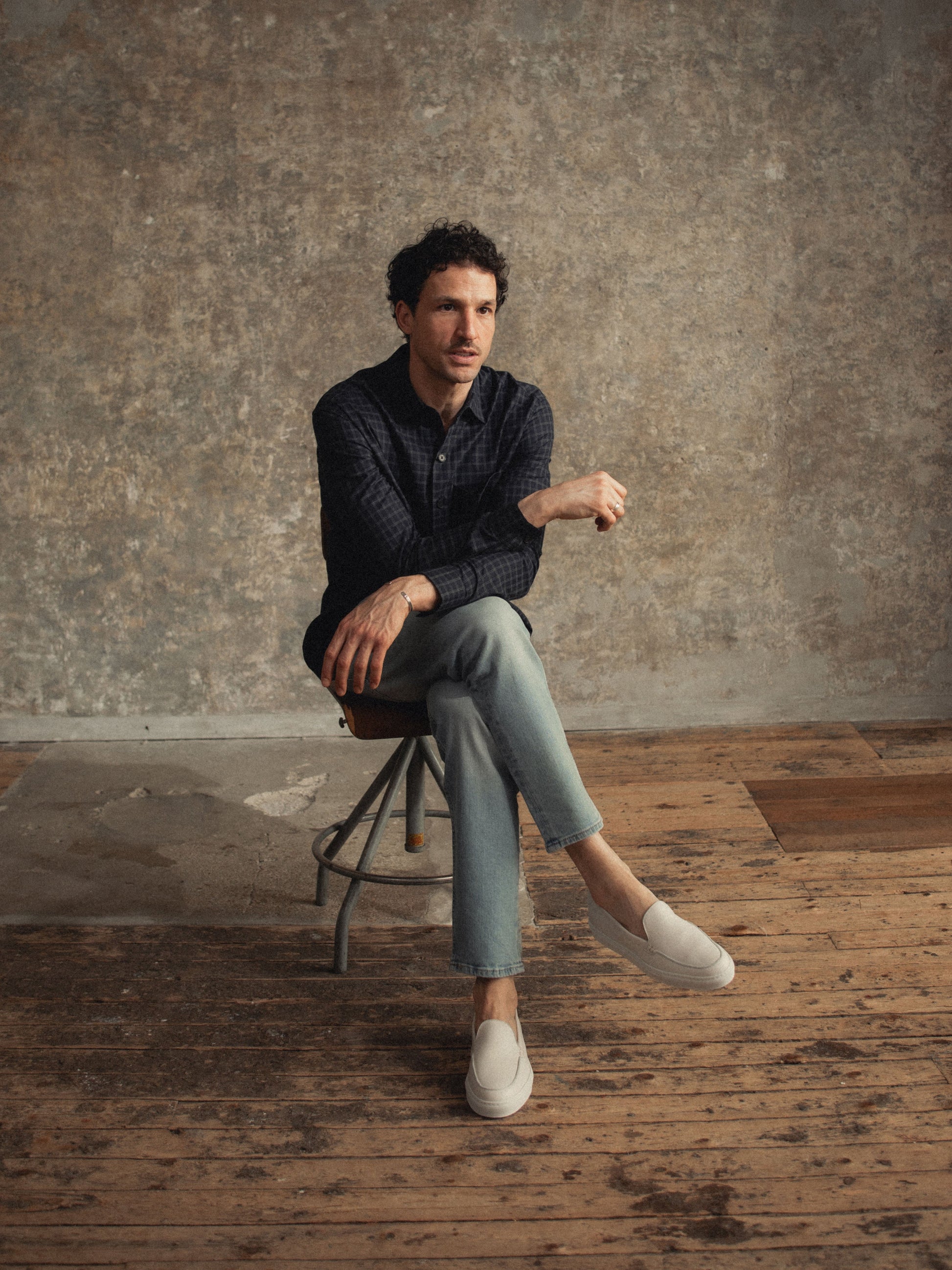 Lido Leather Loafer in Parchment