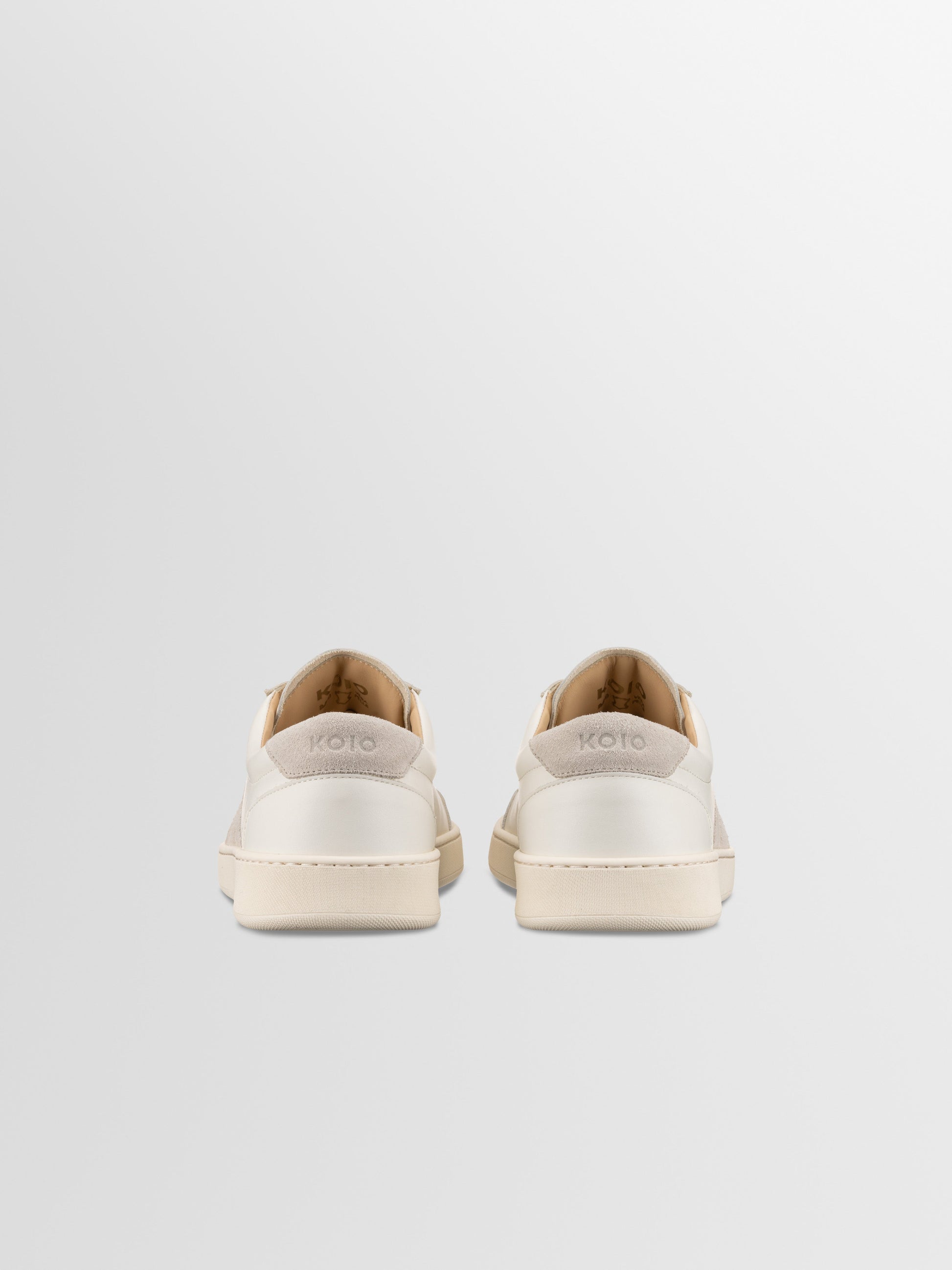 Monza Leather & Suede Sneaker in Bone
