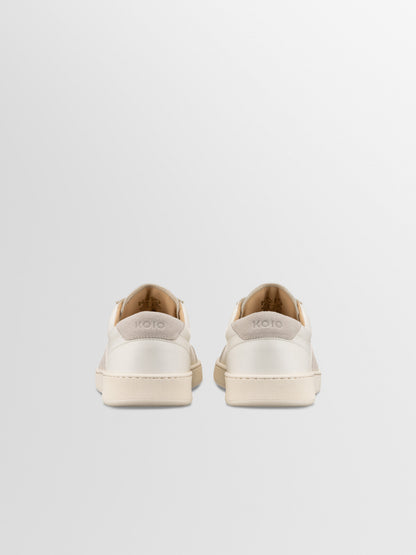 Monza Leather & Suede Sneaker in Bone