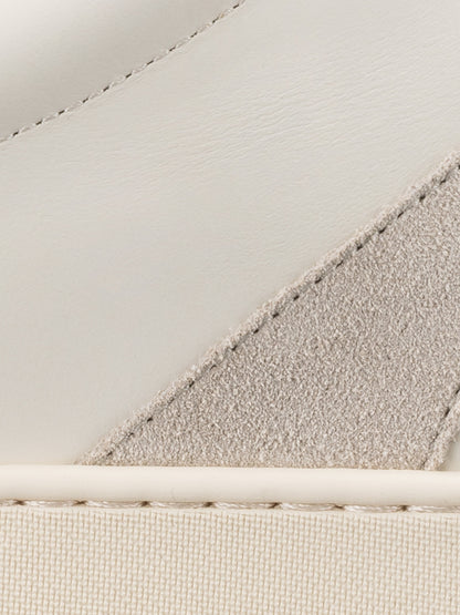 Monza Leather & Suede Sneaker in Bone