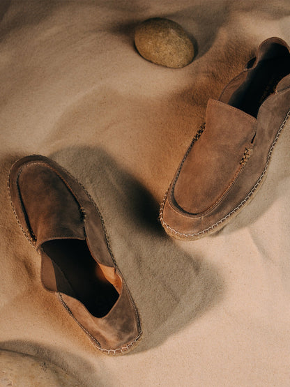 Ostuni Suede Espadrille in Nutmeg