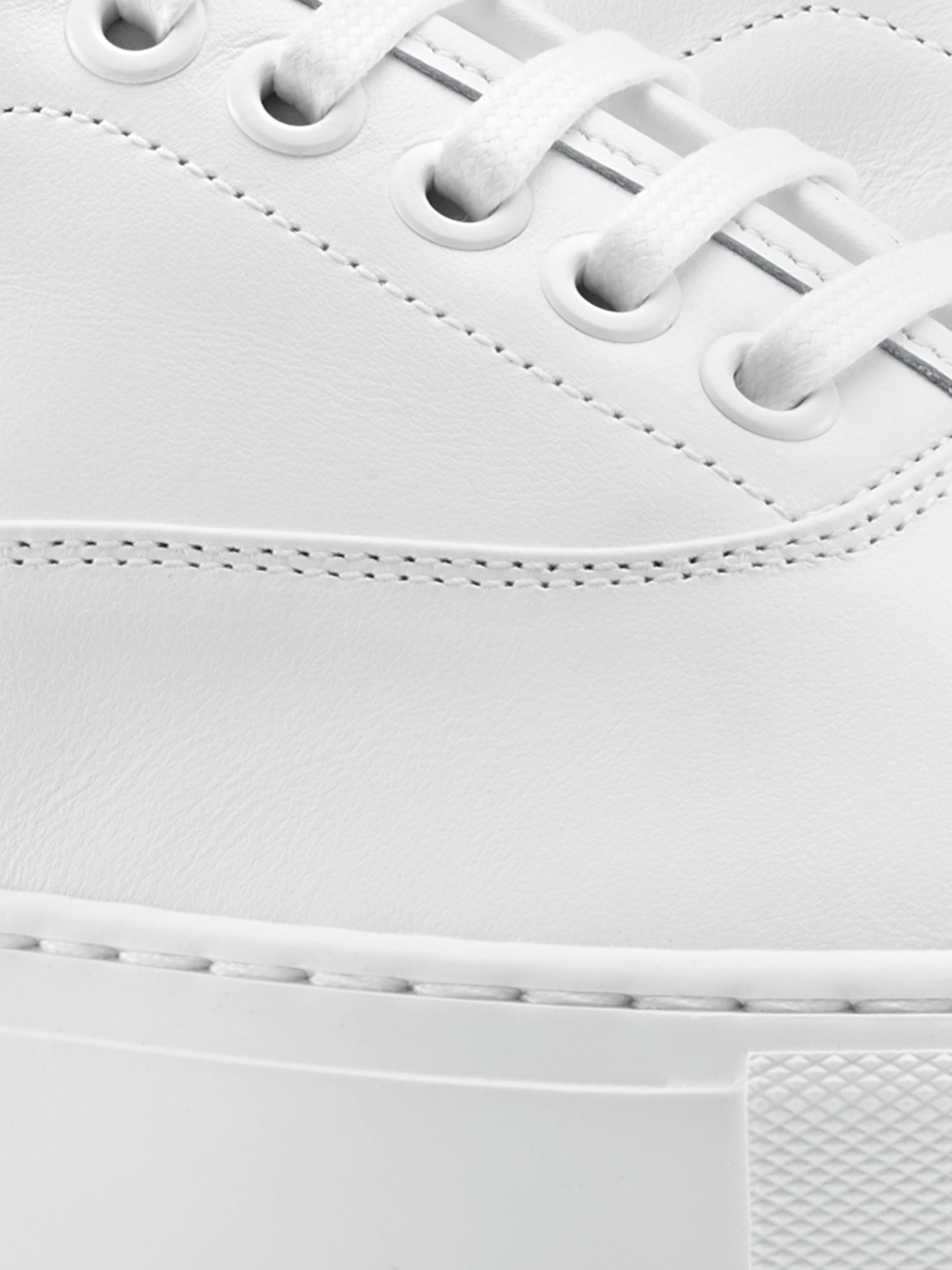 Portofino Leather Sneaker in Triple White