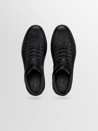 Primo Leather Sneaker in Nero