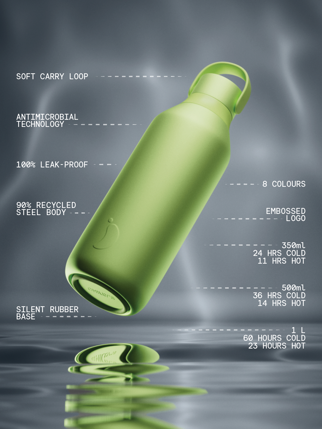 Onyx Black Water Bottle